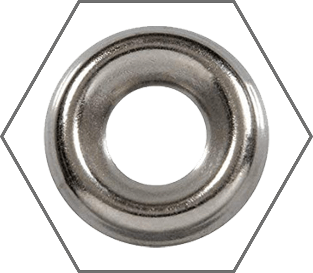 #10 Grade 18-8 Stainless Steel Countersunk Finishing Washer