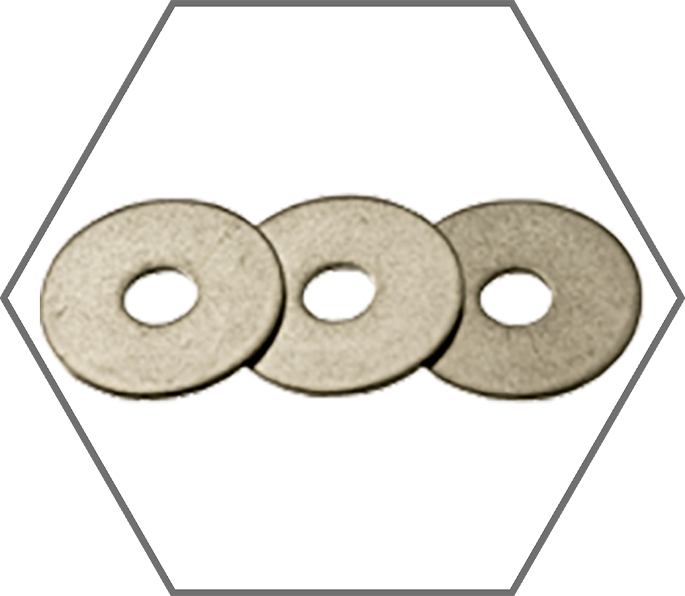 3/8" x 2" x 0.050"Thick Grade 18-8 Stainless Steel Fender Washer