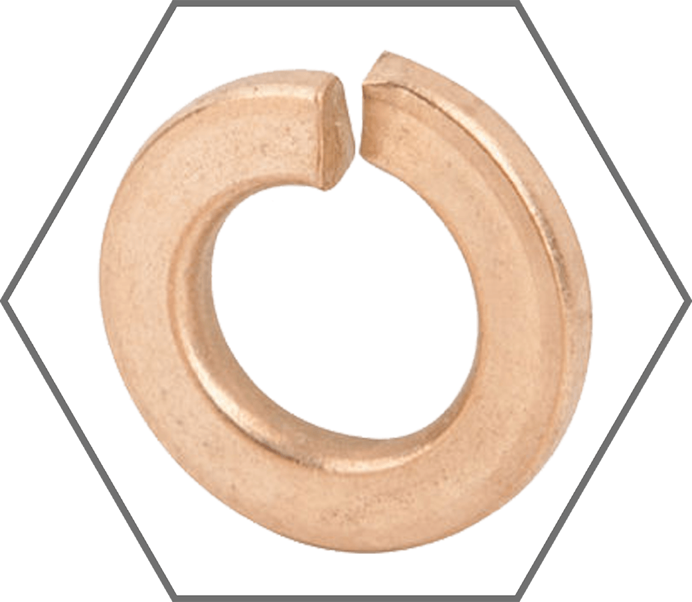 7/16" Silicon Bronze Medium Split Lock Washer