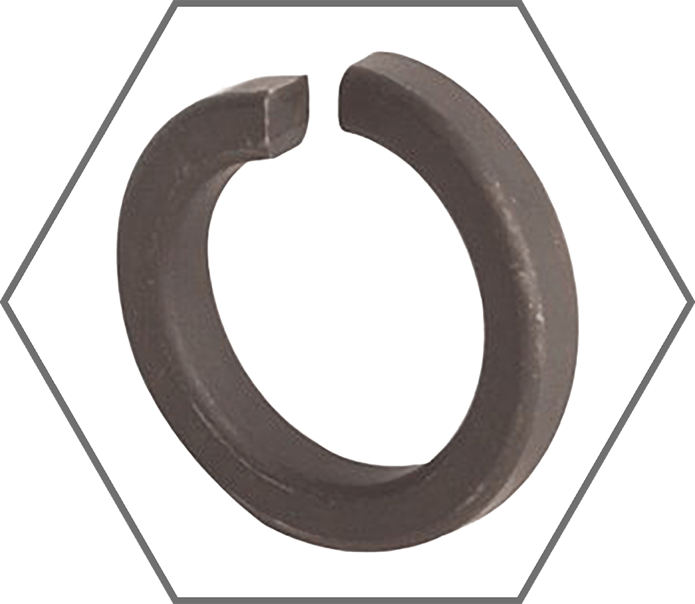 7/16" Plain Finish Steel High Collar Split Lock Washer