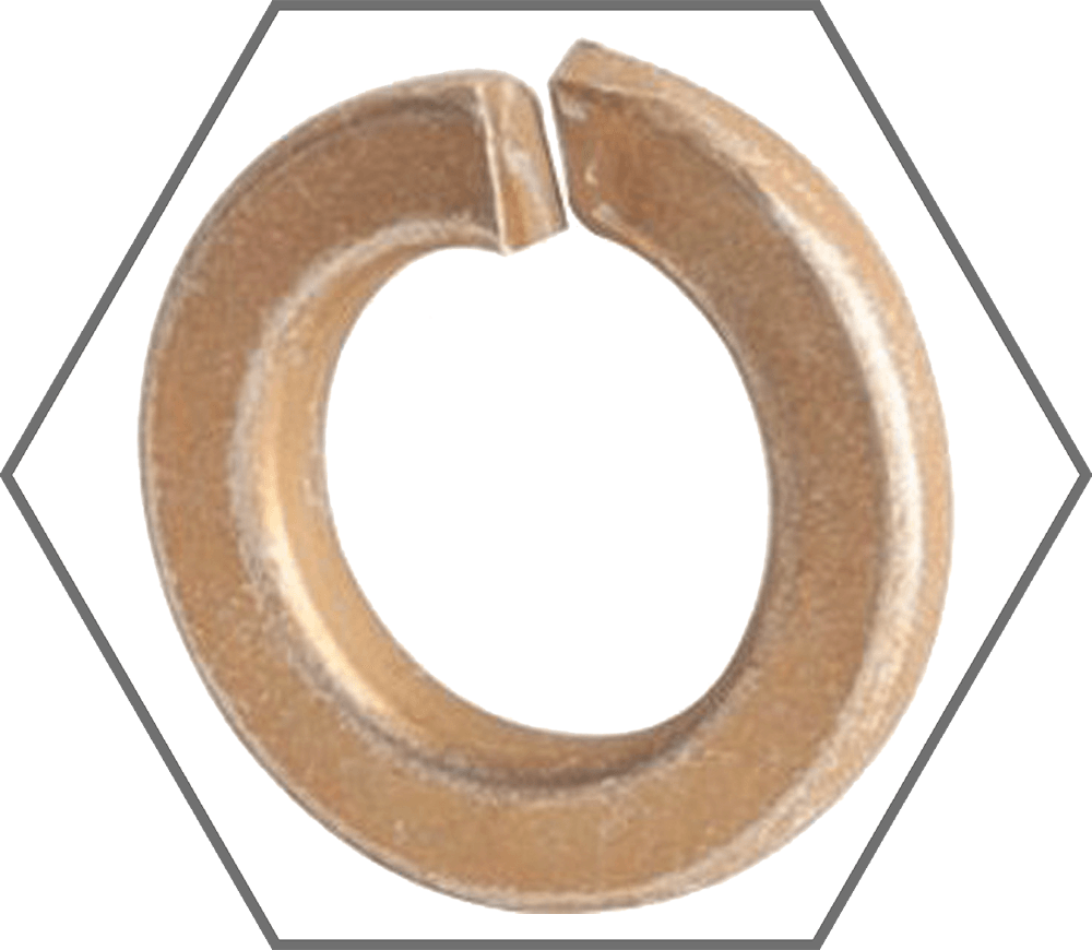 5/16" Yellow Zinc Finish High Alloy Medium Split Lock Washer