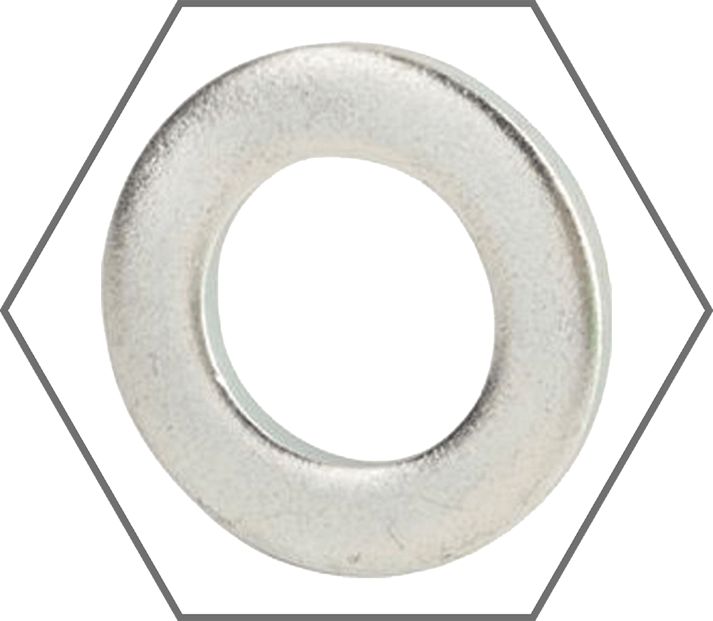 M4 DIN 125A Low Carbon Zinc Finish Steel Flat Washer