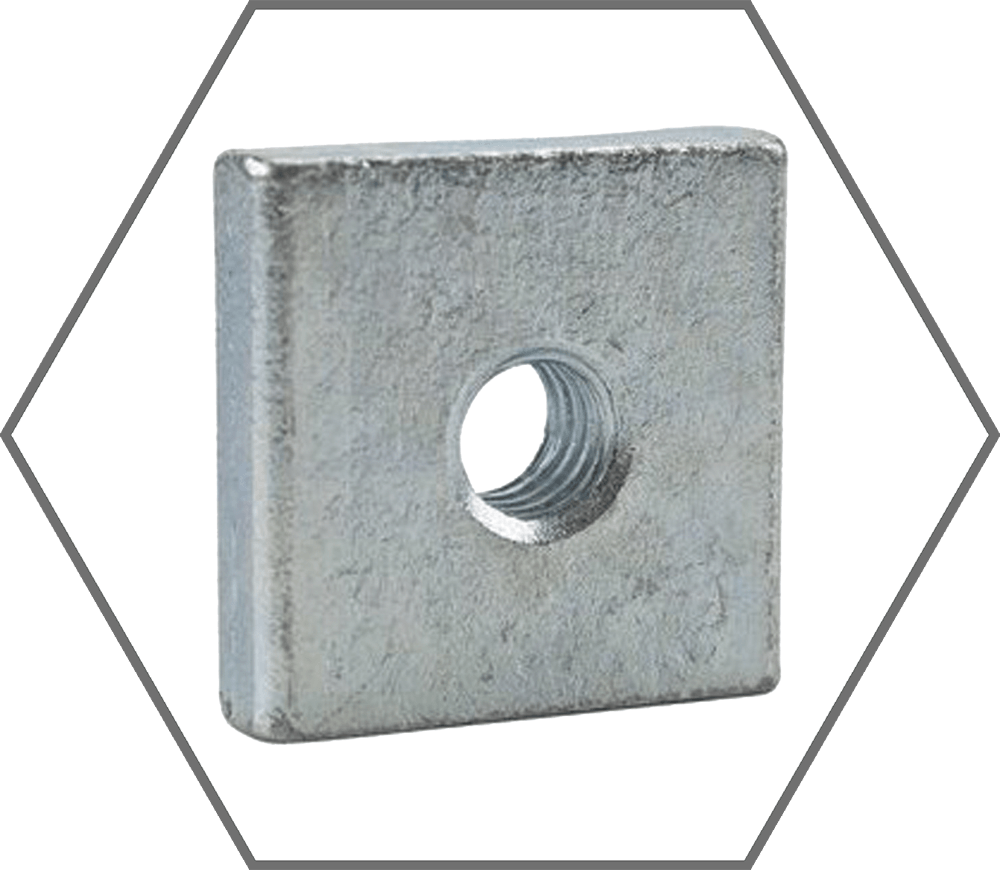 1/2"ID x 1-5/8" Anvil-Strut 619 Zinc Plated Steel Square Strut Washer