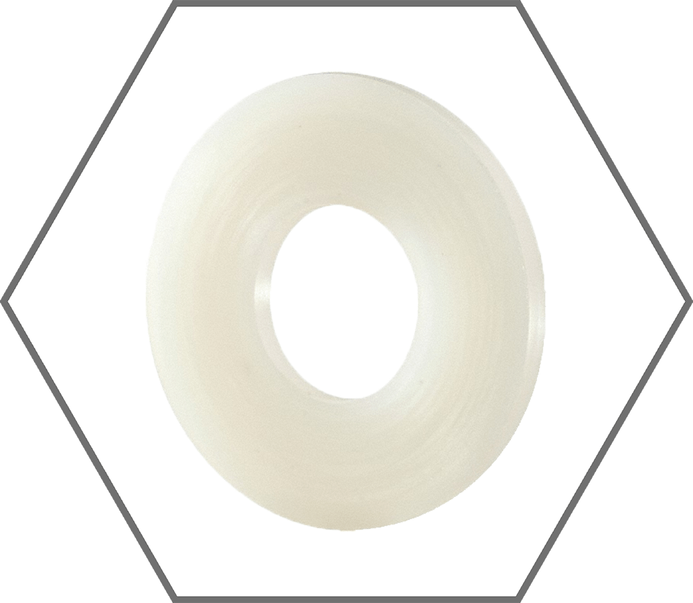 3/16" x 0.500" x 0.062"Thick Nylon Flat Washer