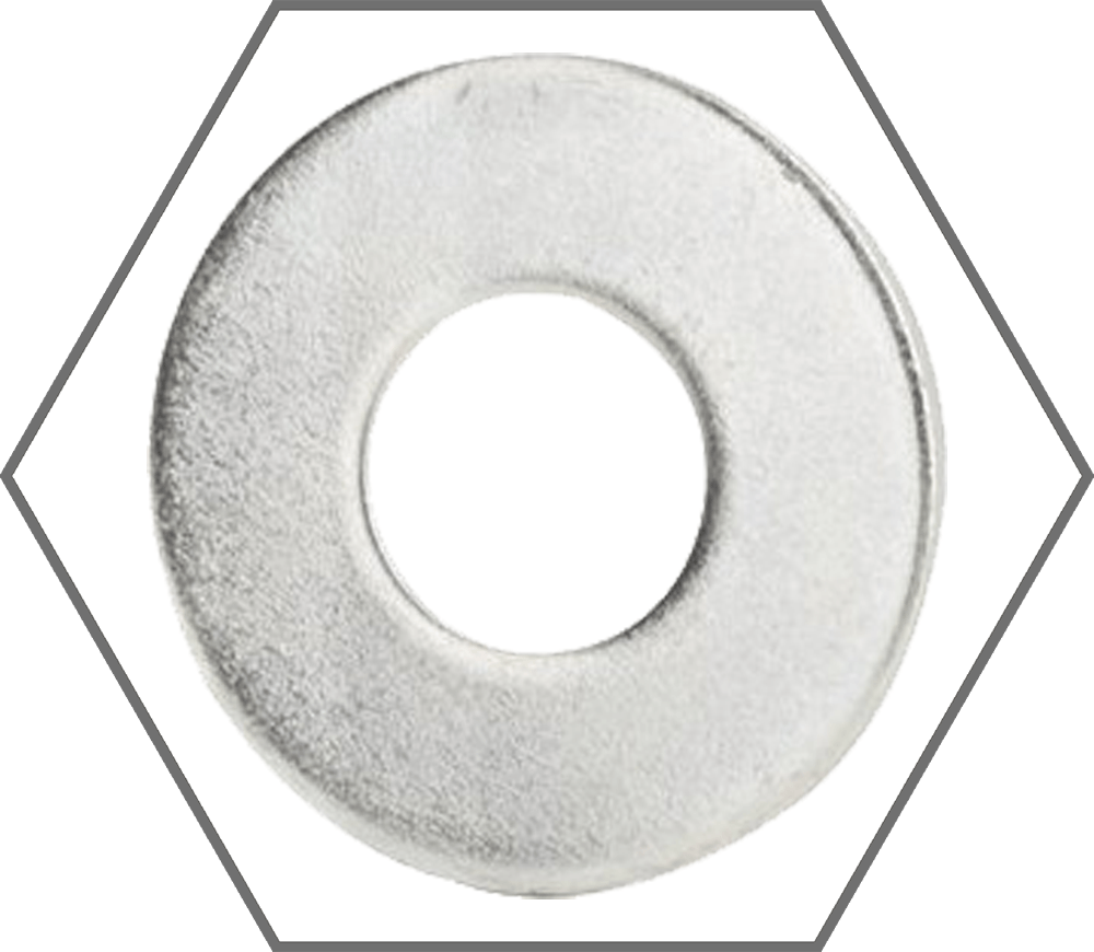 3/4" x 2.000" Thru-Hardened Zinc Finish Steel USS Flat Washer, Made in USA