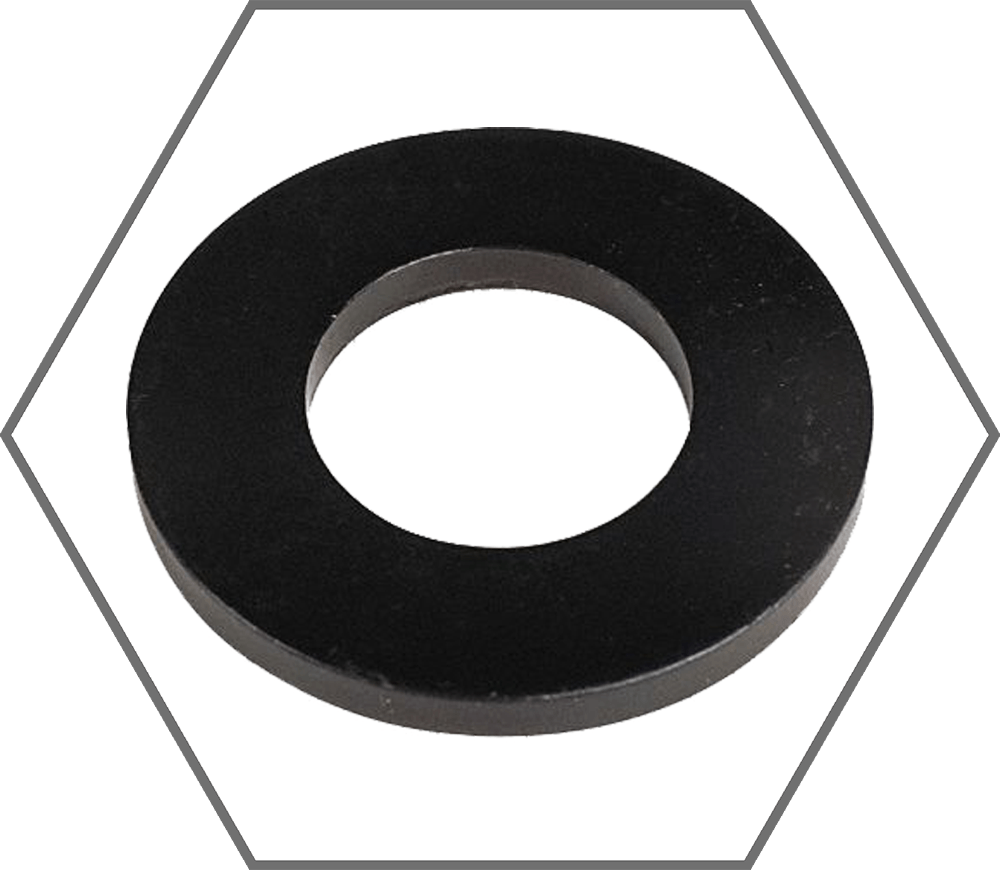 7/8" x 1-3/4" x 1/4"Thick Case Hardened Black Oxide Finish Steel Component Flat Washer