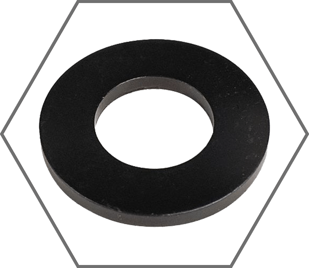 7/8" x 1.750" x 1/4"Thick Black Oxide Finish Steel Component Flat Washer