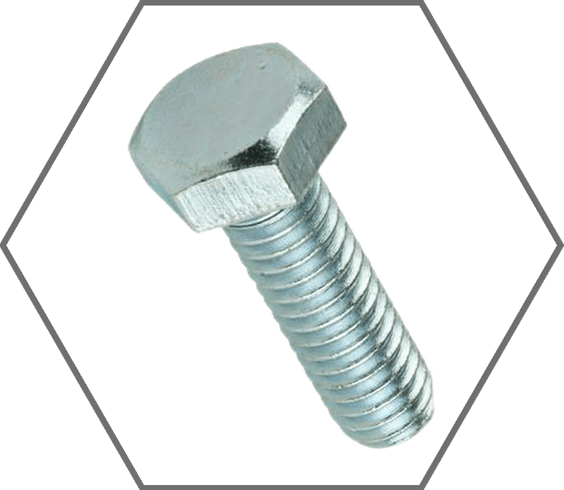 5/8"-11 x 2-1/2" SAE J429 Grade 2 Zinc Finish Hex Cap Screw