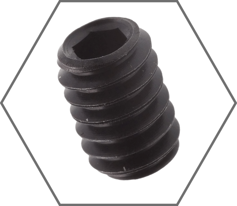 #10-32 x 1/2" Black Oxide Finish Alloy Steel Cup Point Socket Set Screw