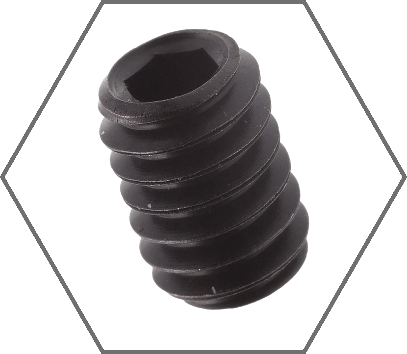 3/8"-24 x 5/16" Black Oxide Finish Alloy Steel Cup Point Socket Set Screw
