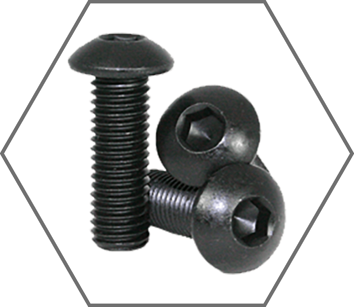 #10-24 x 7/8" ASTM A574 Black Oxide Finish Alloy Steel Button Head Socket Cap Screw