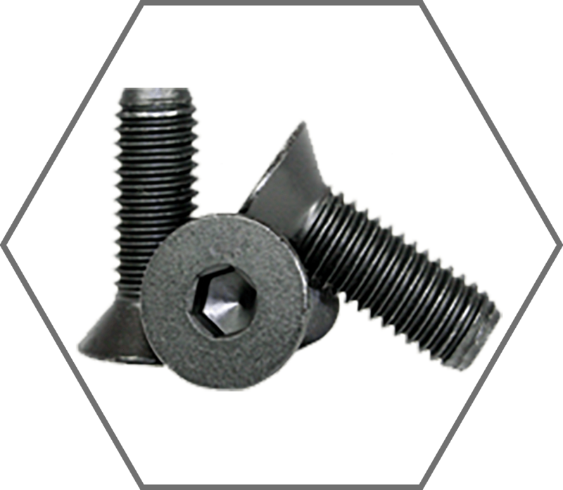 #6-32 x 1/2" ASTM F835 Black Oxide Finish Alloy Steel Flat Head Socket Cap Screw