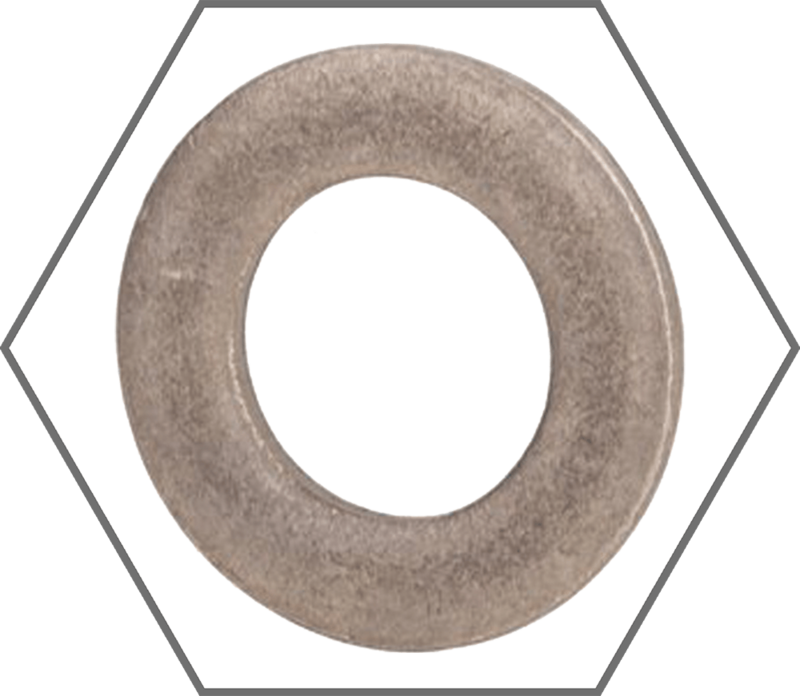 #10 x 0.500" Low Carbon Plain Finish Steel SAE Flat Washer
