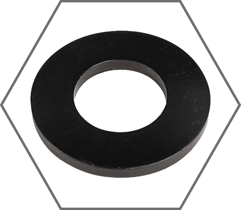 1/4" x 5/8" x 1/8"Thick Low Carbon Black Oxide Finish Steel Component Flat Washer