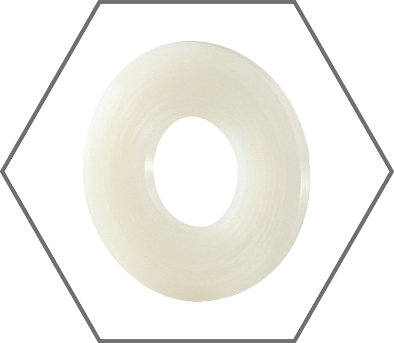 3/16" x 0.625" x 0.062"Thick Nylon Flat Washer