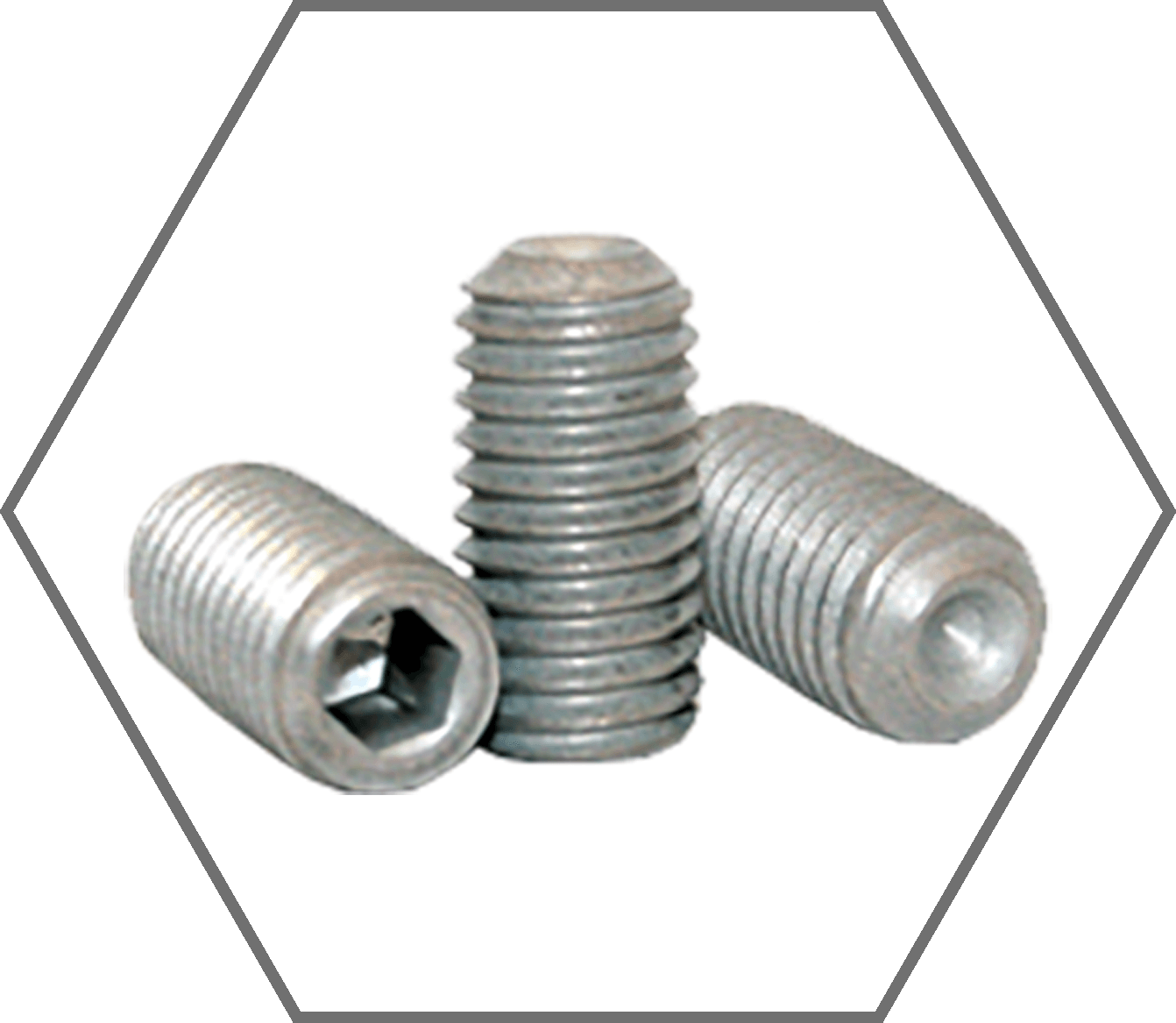 #10-32 x 3/8" Zinc Finish Alloy Steel Cup Point Socket Set Screw