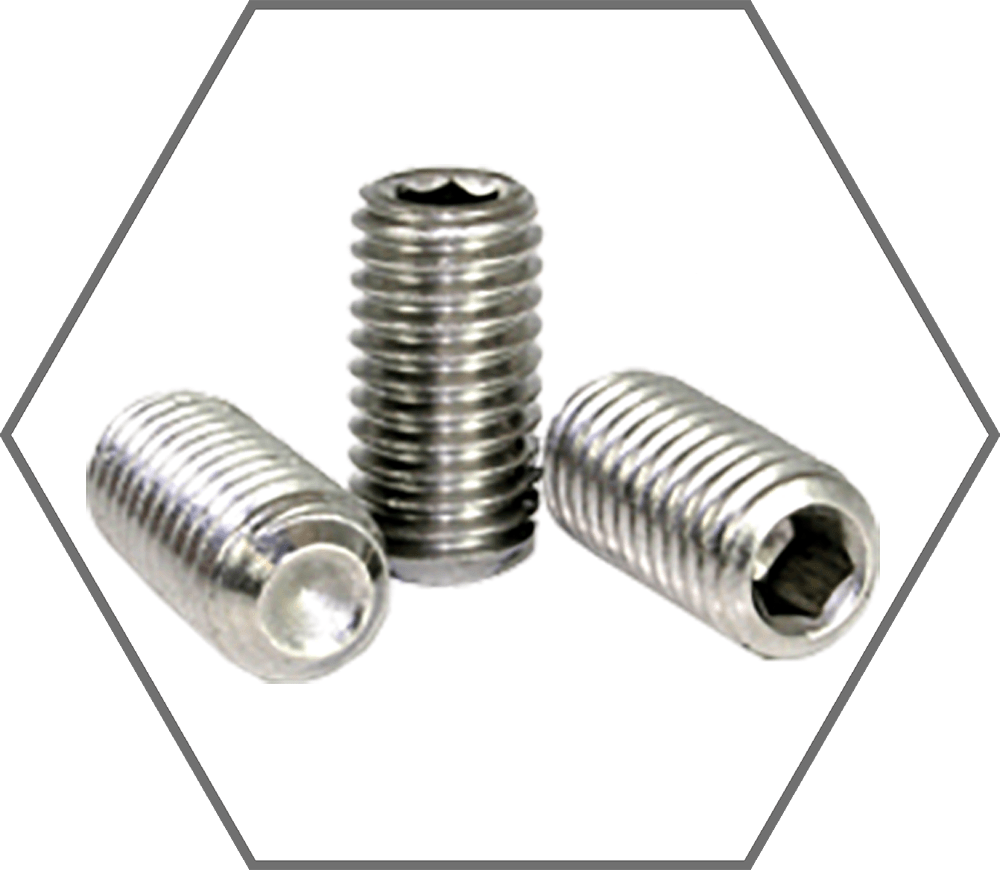 5/8"-11 x 1" Grade 18-8 Stainless Steel Cup Point Socket Set Screw