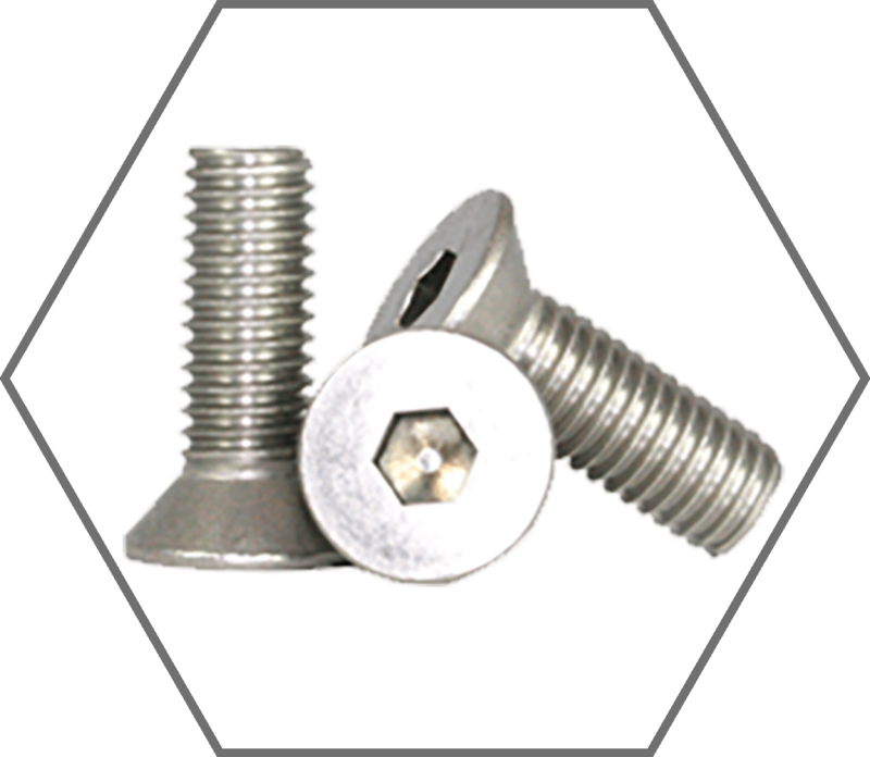 M3-0.50 x 6mm DIN 7991 Grade A2 Stainless Steel Flat Head Socket Cap Screw