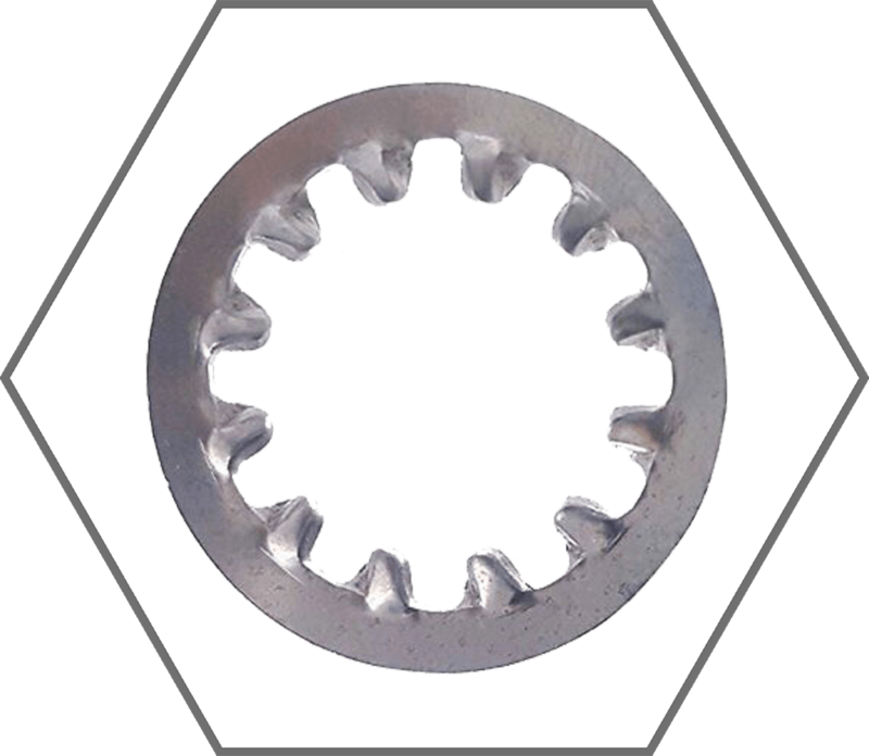 7/16" Low Carbon Zinc Finish Steel Internal Tooth Lock Washer