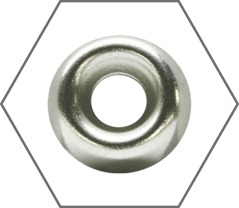 1/4" Nickel Plated Countersunk Finishing Washer