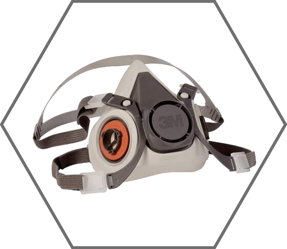 Small 3M 6100 Half Facepiece Dual Cartridge Reusable Respirator