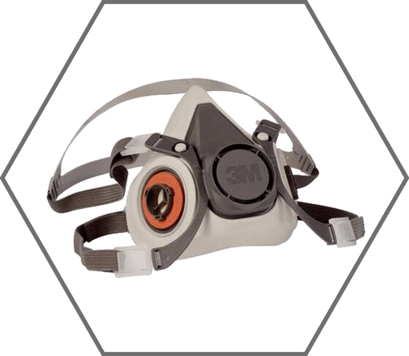 Small 3M 6100 Half Facepiece Dual Cartridge Reusable Respirator