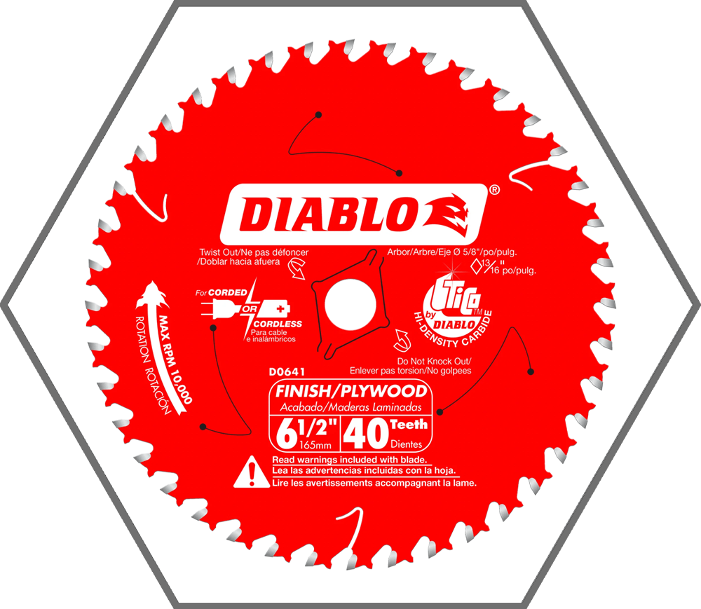 6-1/2"  40 Tooth Finish Trim Saw Blade