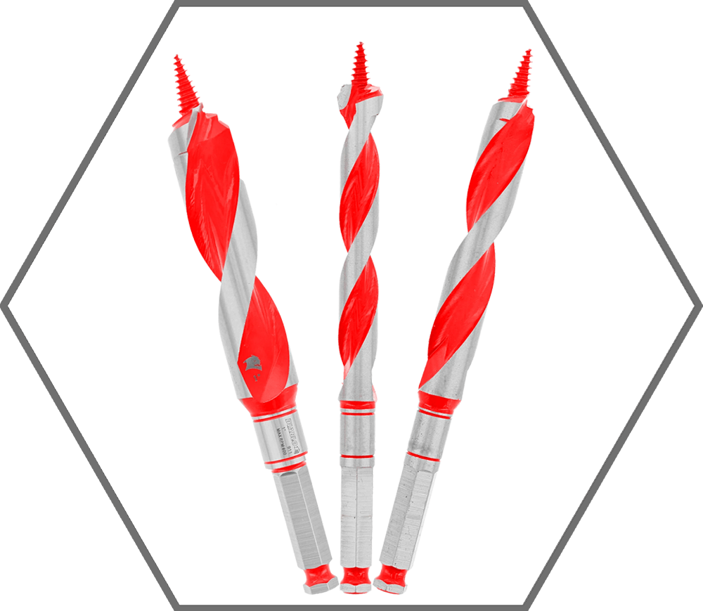 Auger Bit Set: 5/8, 3/4, & 1 (3-Pack)