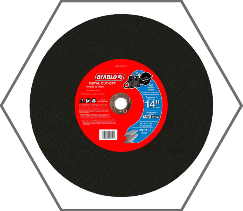 14" x 1/8" x 1" Diablo Metal High Speed Cut Off