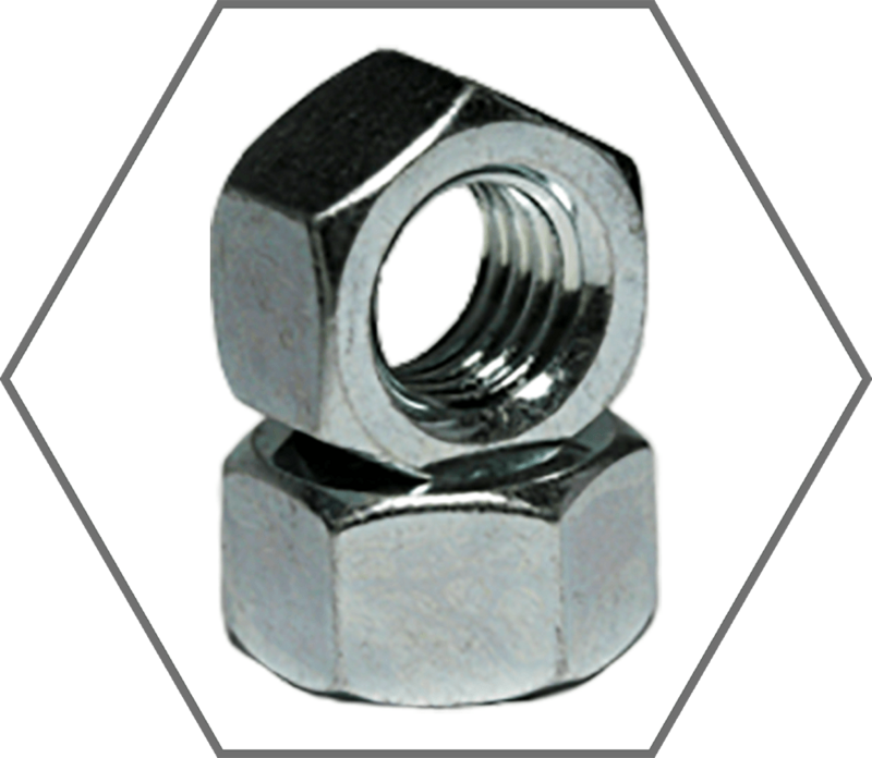 M5-0.80 DIN 934 Class 10 Zinc Finish Steel Hex Nut