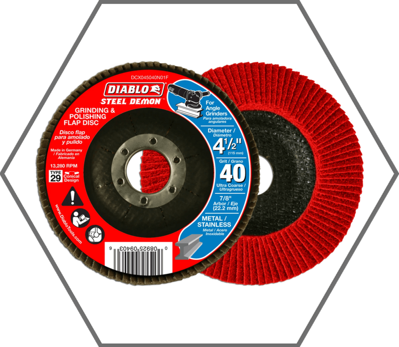 4-1/2" Type 29 Steel Demon 40 Grit Zirconia Flap Disc