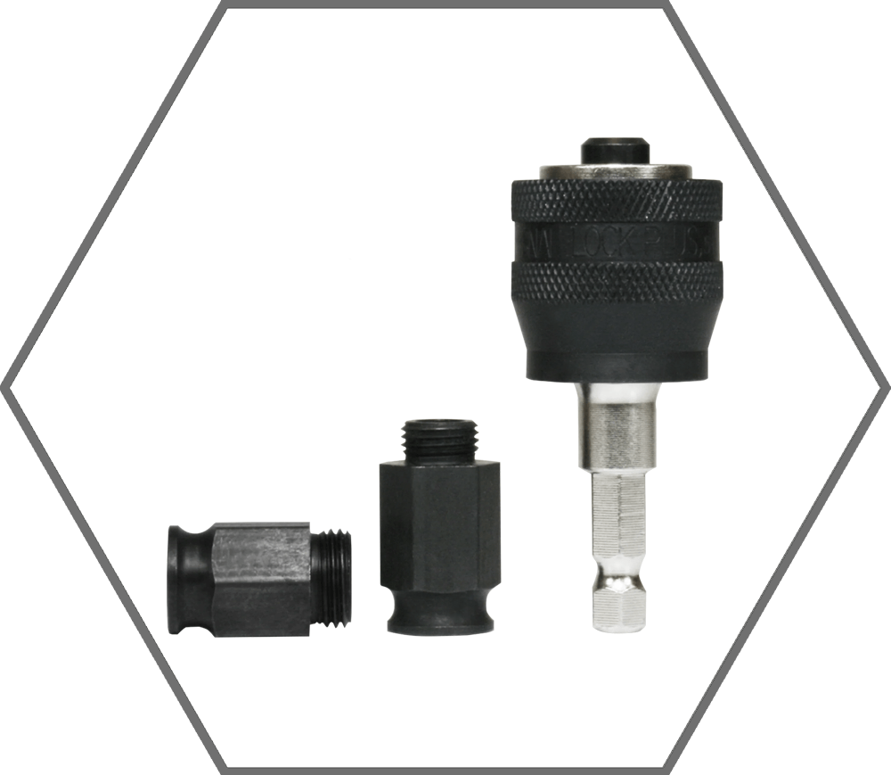 3/8" Hex Diablo Quick Change Arbor with Bit and Adapter Nuts