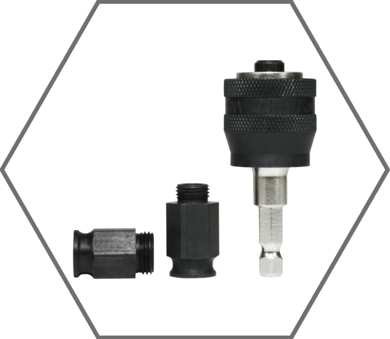 3/8" Hex Diablo Quick Change Arbor with Bit and Adapter Nuts