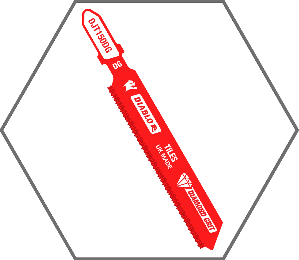 3-1/4" Diamond Grit T-Shank Jig Saw Blade for Hard Tiles