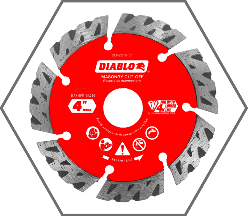 4" Diamond Segmented Turbo Cut-Off Discs for Masonry
