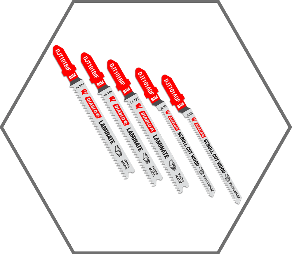 Bi-Metal T-Shank Jig Saw Blade Set for Laminate Cutting (5-Pack)
