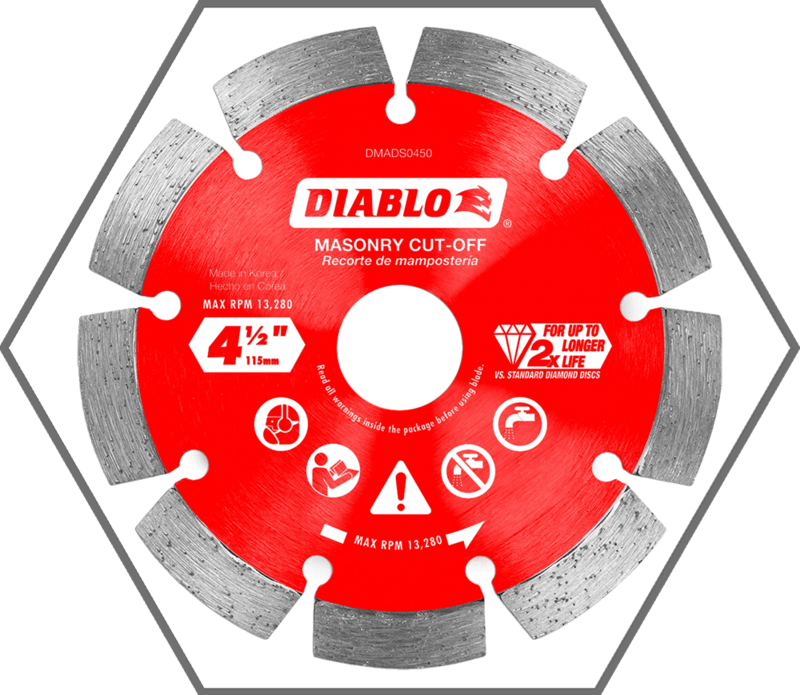4-1/2" Diamond Segmented Cut-Off Discs for Masonry