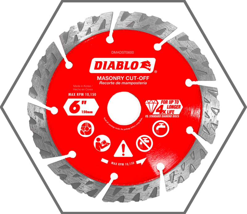 6" Diamond Segmented Turbo Cut-Off Discs for Masonry