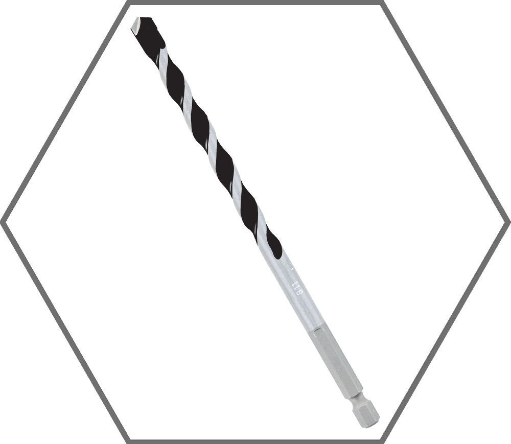 1/2" x 4" x 6" Multi-Material Carbide Tipped Hammer Drill Bit
