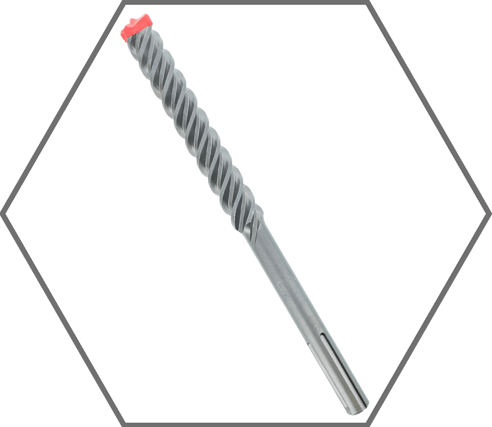 1" x 8" x 13" Rebar Demon SDS-Max 4-Cutter Full Carbide Head Hammer Drill Bit