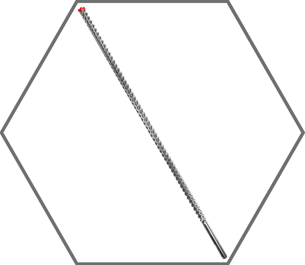 7/8" x 31" x 36" Rebar Demon SDS-Max 4-Cutter Full Carbide Head Hammer Drill Bit