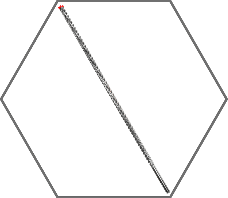 7/8" x 31" x 36" Rebar Demon SDS-Max 4-Cutter Full Carbide Head Hammer Drill Bit