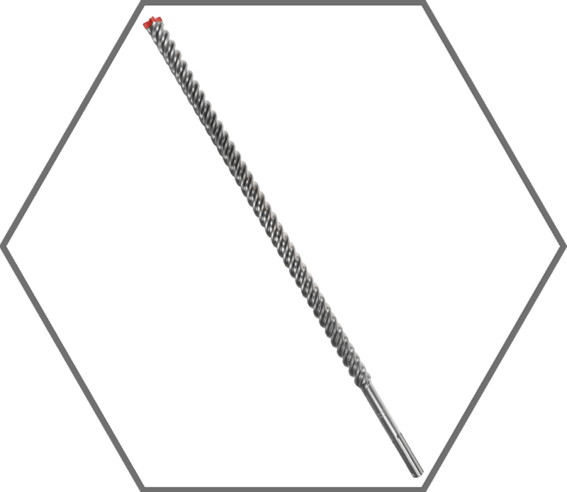 1-1/8" x 24" x 29" Rebar Demon SDS-Max 4-Cutter Carbide-Tipped Hammer Drill Bit