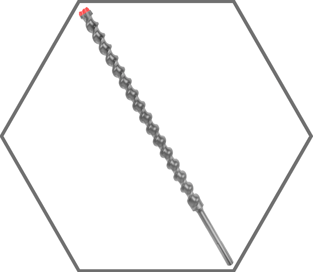 1-1/2" x 24" x 29" Rebar Demon SDS-Max 4-Cutter Carbide-Tipped Hammer Drill Bit