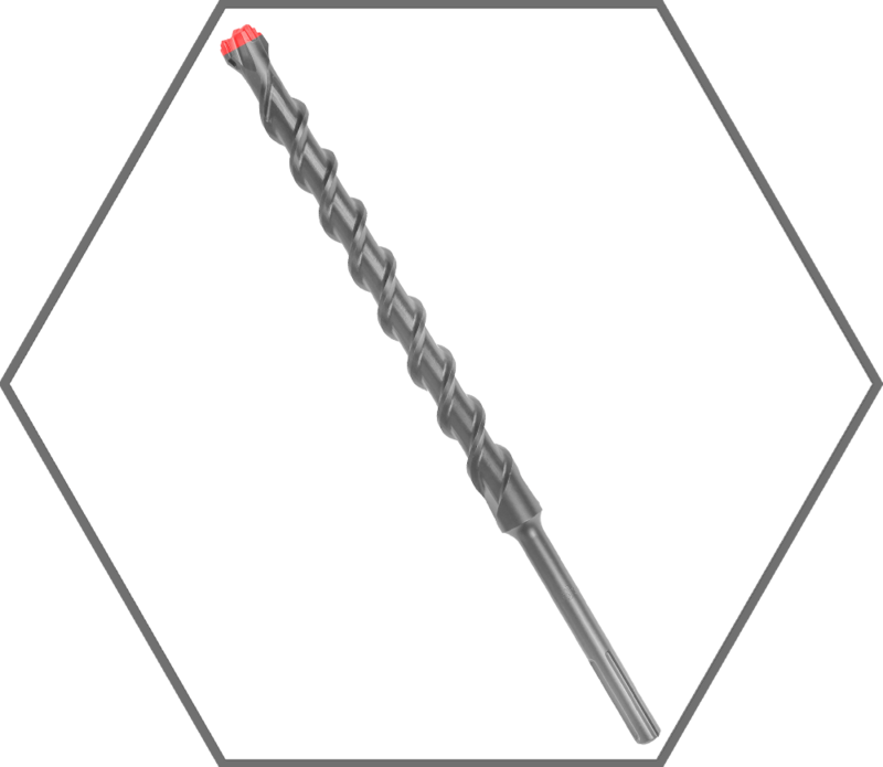 1-1/4" x 16" x 21" Rebar Demon SDS-Max 4-Cutter Carbide-Tipped Hammer Drill Bit