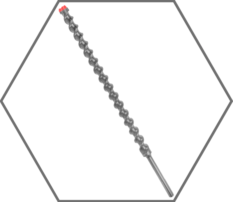 1-3/8" x 24" x 29" Rebar Demon SDS-Max 4-Cutter Carbide-Tipped Hammer Drill Bit