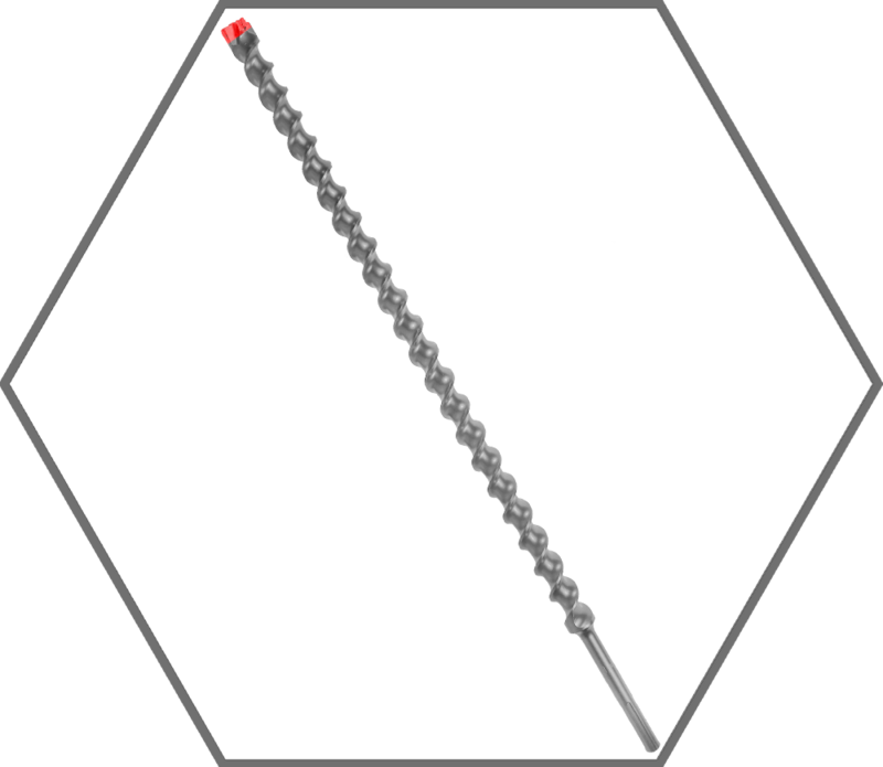 1-3/8" x 31" x 36" Rebar Demon SDS-Max 4-Cutter Carbide-Tipped Hammer Drill Bit