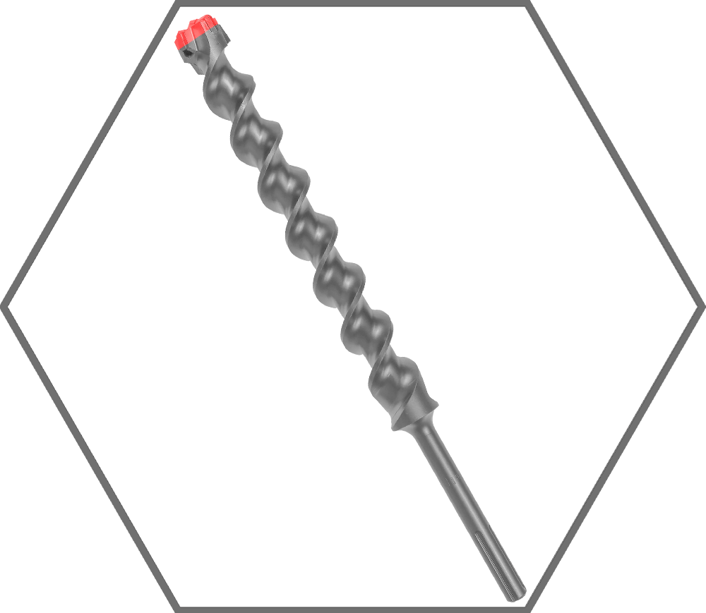2" x 16" x 21" Rebar Demon SDS-Max 4-Cutter Carbide-Tipped Hammer Drill Bit