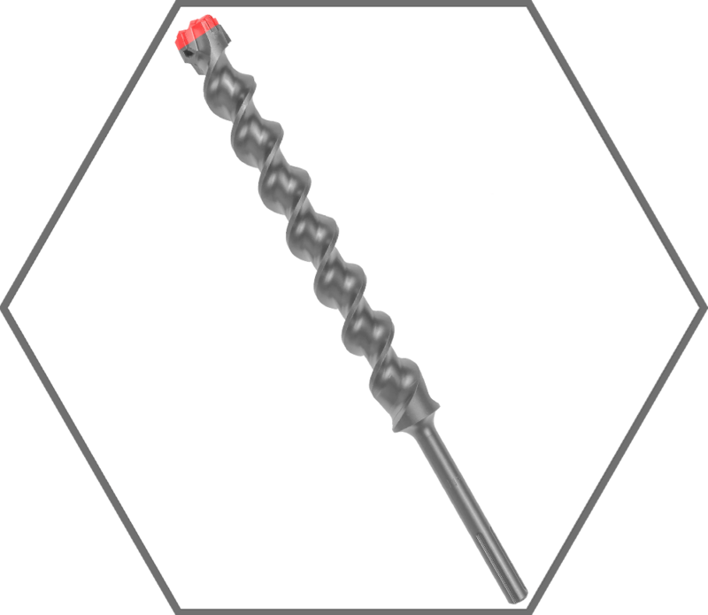2" x 16" x 21" Rebar Demon SDS-Max 4-Cutter Carbide-Tipped Hammer Drill Bit