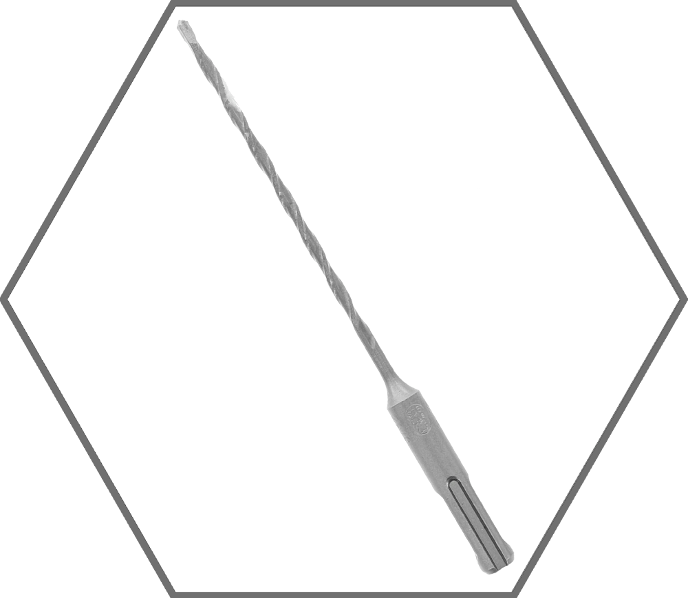 5/32" x 4" x 6" SDS-Plus 2-Cutter Full Carbide Tipped Hammer Drill Bit